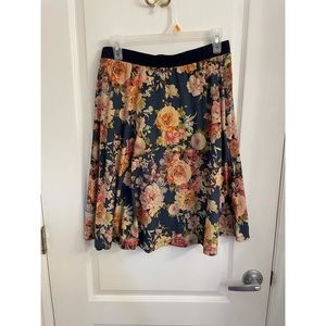 Floral Knee Length Skirt, Microfiber feel.